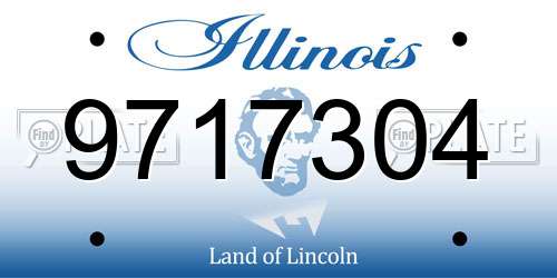9717304 Illinois License Plate