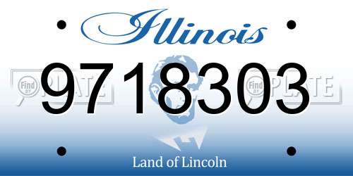 9718303 Illinois License Plate