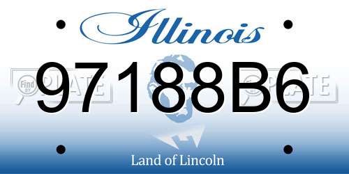 97188B6 Illinois License Plate