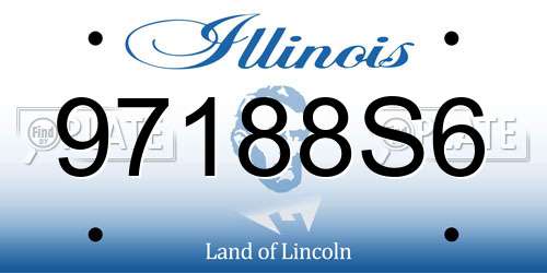 97188S6 Illinois License Plate