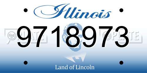 9718973 Illinois License Plate