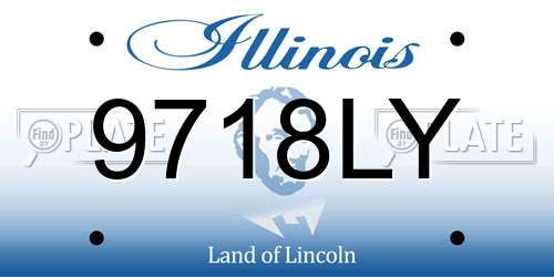 9718LY Illinois License Plate