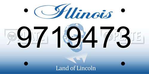 9719473 Illinois License Plate