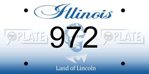 972 Illinois License Plate