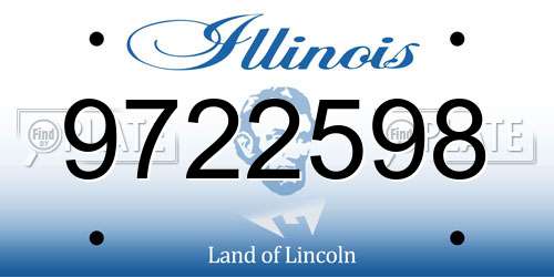 9722598 Illinois License Plate