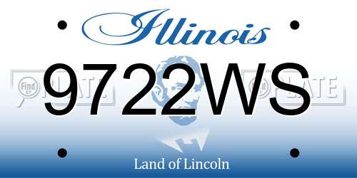 9722WS Illinois License Plate