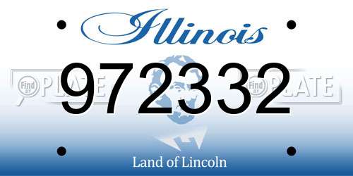 972332 Illinois License Plate