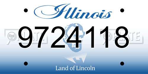9724118 Illinois License Plate