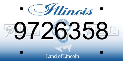 9726358 Illinois License Plate