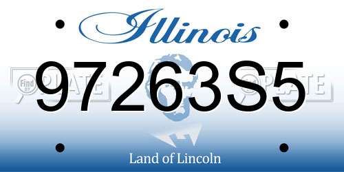 97263S5 Illinois License Plate