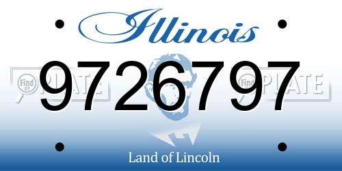 9726797 Illinois License Plate