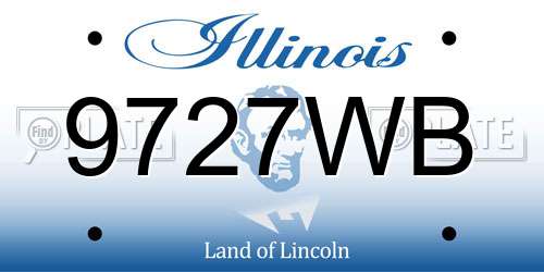 9727WB Illinois License Plate