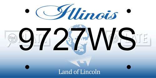 9727WS Illinois License Plate