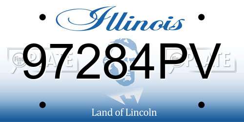 97284PV Illinois License Plate