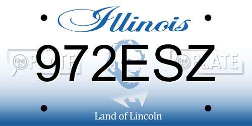 972ESZ Illinois License Plate