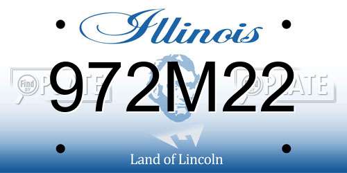 972M22 Illinois License Plate