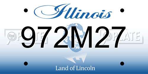972M27 Illinois License Plate