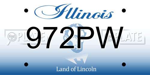972PW Illinois License Plate