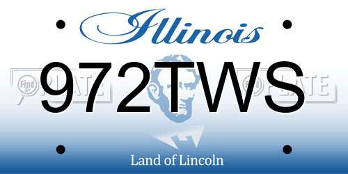 972TWS Illinois License Plate