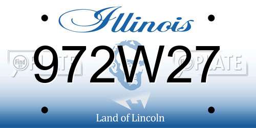 972W27 Illinois License Plate