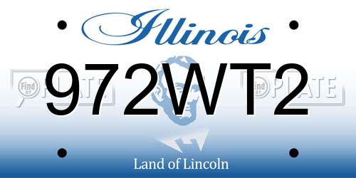 972WT2 Illinois License Plate