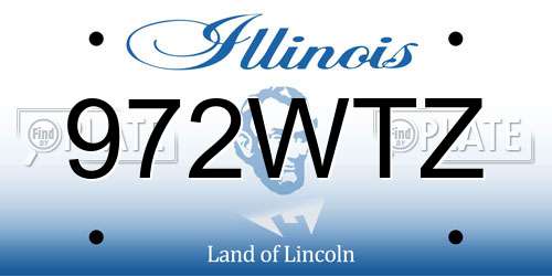 972WTZ Illinois License Plate