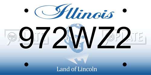 972WZ2 Illinois License Plate