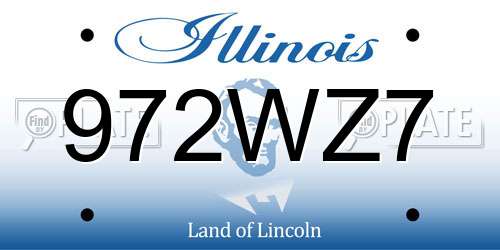 972WZ7 Illinois License Plate