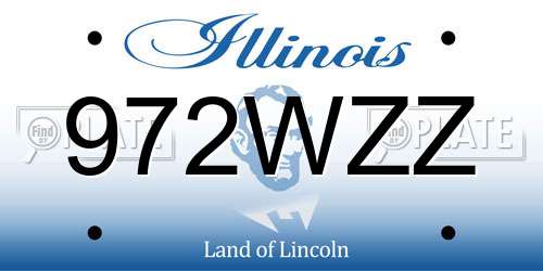 972WZZ Illinois License Plate