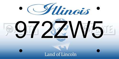 972ZW5 Illinois License Plate