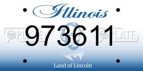 973611 Illinois License Plate