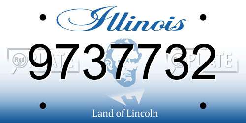 9737732 Illinois License Plate