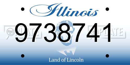 9738741 Illinois License Plate
