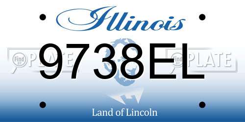 9738EL Illinois License Plate