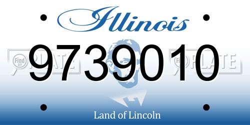 9739010 Illinois License Plate