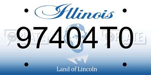 97404T0 Illinois License Plate