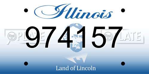 974157 Illinois License Plate