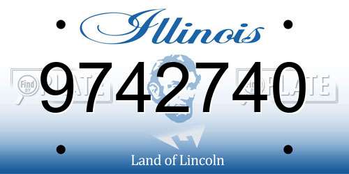 9742740 Illinois License Plate