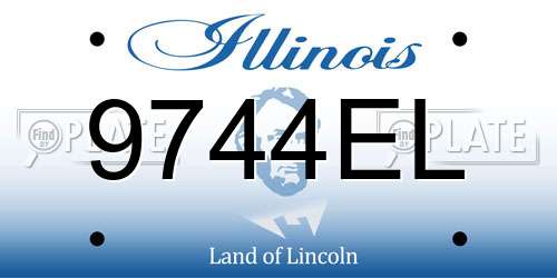 9744EL Illinois License Plate