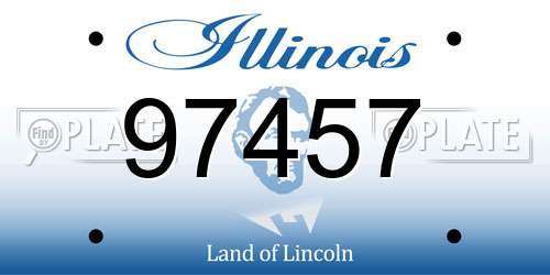 97457 Illinois License Plate