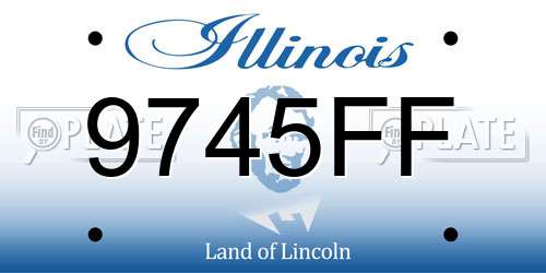 9745FF Illinois License Plate