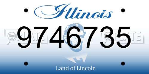 9746735 Illinois License Plate