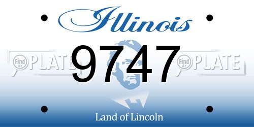 9747 Illinois License Plate