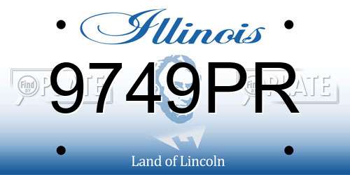 9749PR Illinois License Plate