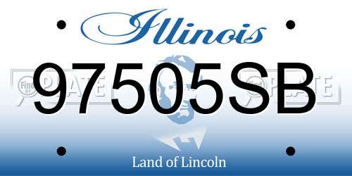 97505SB Illinois License Plate