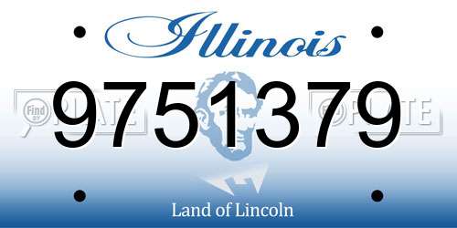 9751379 Illinois License Plate