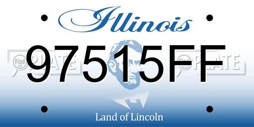 97515FF Illinois License Plate