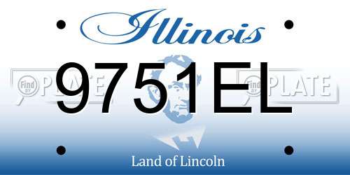 9751EL Illinois License Plate