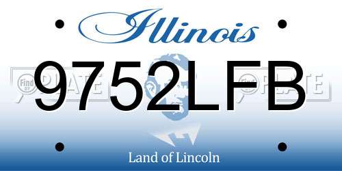 9752LFB Illinois License Plate