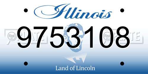 9753108 Illinois License Plate